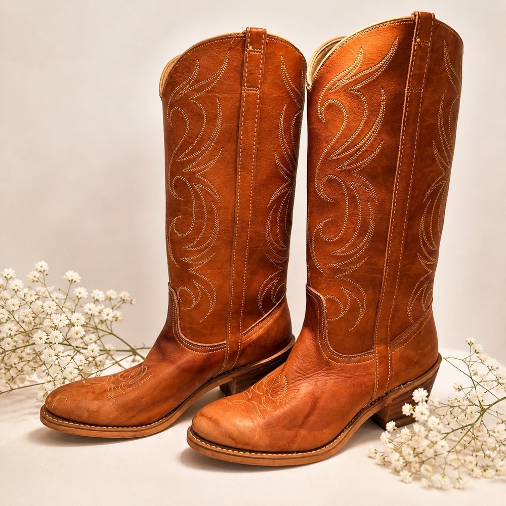 Dingo by Acme Vintage 7607 Womens 7 M Westerncore Cowboy Boots USA Made